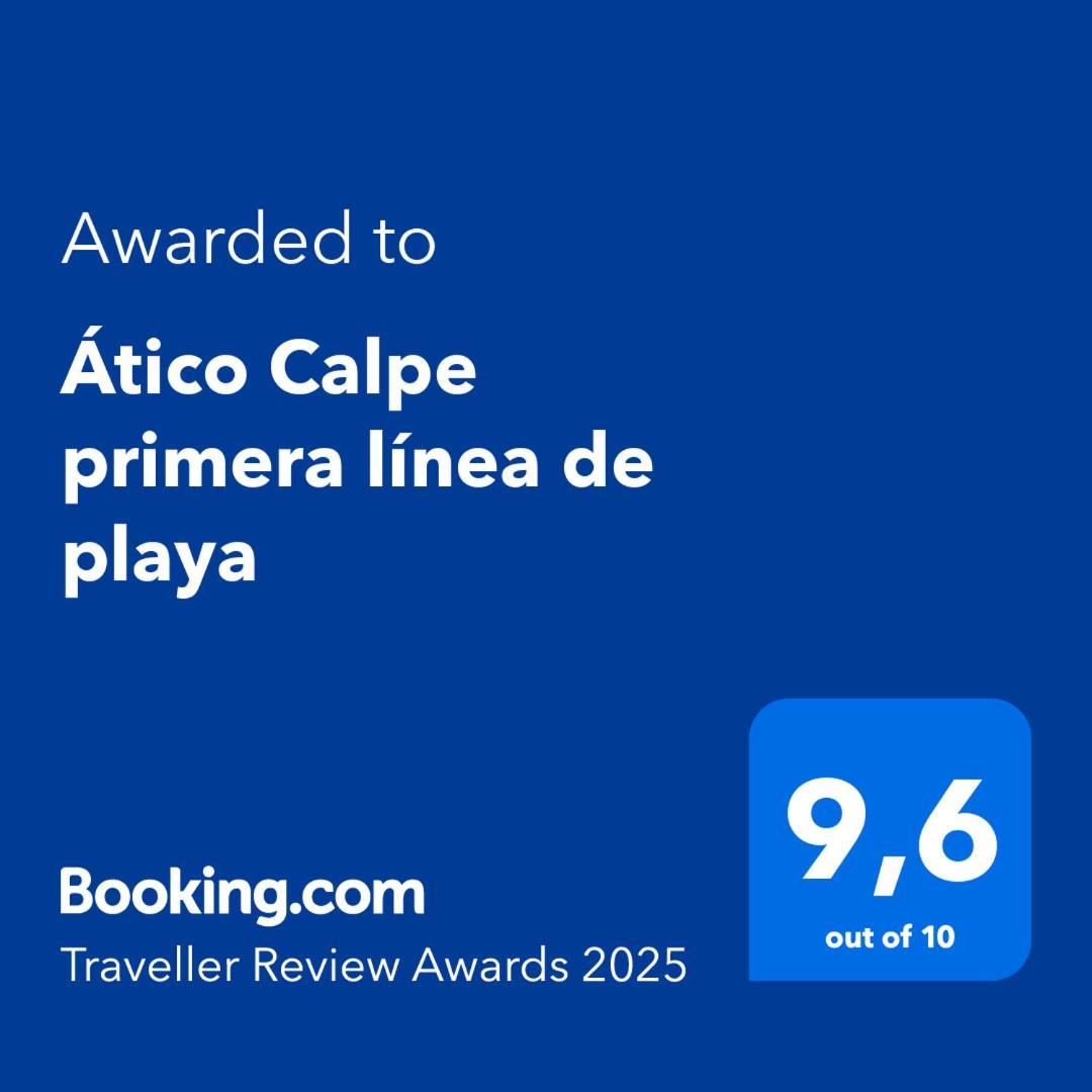 Ático Calpe primera línea de playa Esterno foto